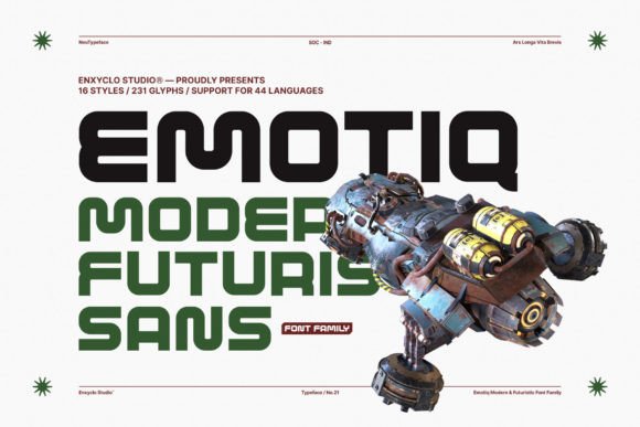 Emotiq: A Futuristic Sans Serif Font for Web Design