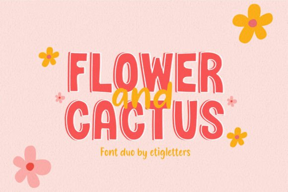 Flower and Cactus Duo: A Playful Sans Serif for Branding